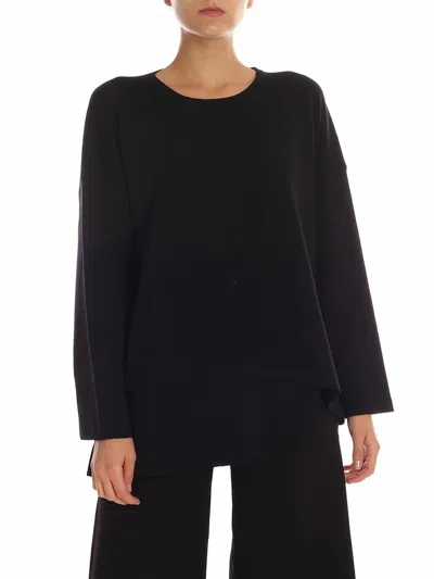 Fuzzi Oversize Pullover In Black In Negro