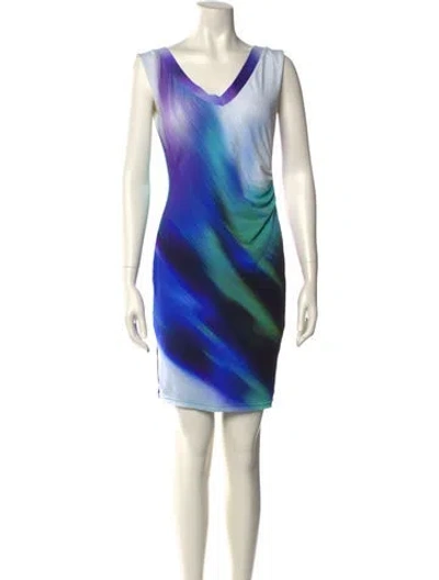 Pre-owned Fuzzi Tie-dye Print Mini Dress In Multi