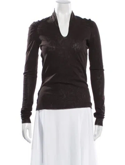 Pre-owned Fuzzi Vintage 2000's Top In Brown