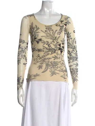 Pre-owned Fuzzi Vintage 2000's Top In Neutrals