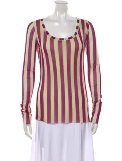 Pre-owned Fuzzi Vintage 2000's Top In Neutrals/purple
