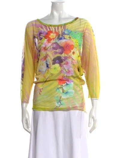 Pre-owned Fuzzi Vintage 2000's Top In Yellow