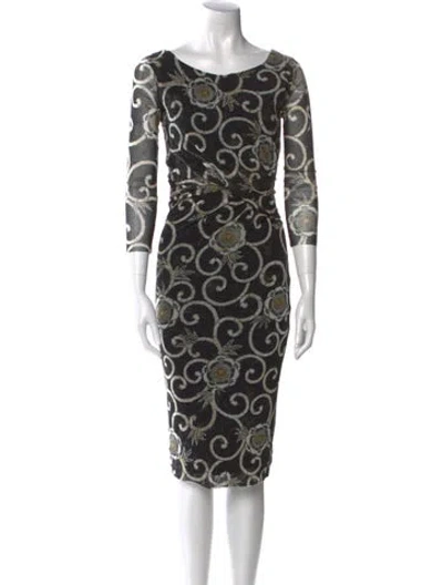 Pre-owned Fuzzi Vintage Knee-length Dress In Black