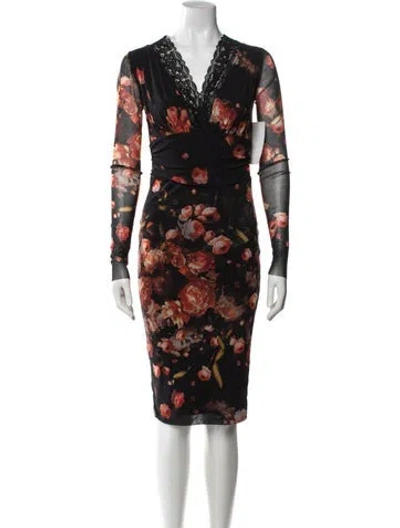 Pre-owned Fuzzi Vintage Knee-length Dress In Black