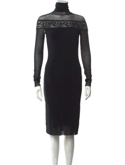 Pre-owned Fuzzi Vintage Knee-length Dress In Black