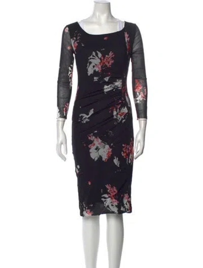Pre-owned Fuzzi Vintage Knee-length Dress In Black