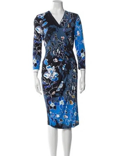 Pre-owned Fuzzi Vintage Knee-length Dress In Blue