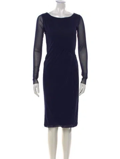 Pre-owned Fuzzi Vintage Knee-length Dress In Blue