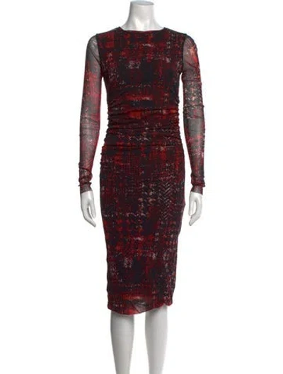 Pre-owned Fuzzi Vintage Knee-length Dress In Red