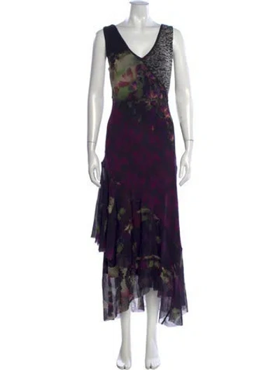 Pre-owned Fuzzi Vintage Long Dress In Black