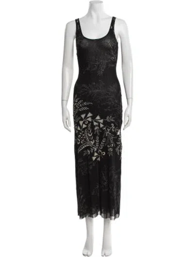 Pre-owned Fuzzi Vintage Long Dress In Black