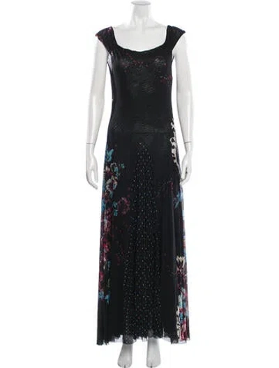 Pre-owned Fuzzi Vintage Long Dress In Black