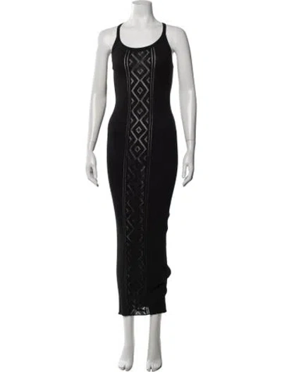 Pre-owned Fuzzi Vintage Long Dress In Black