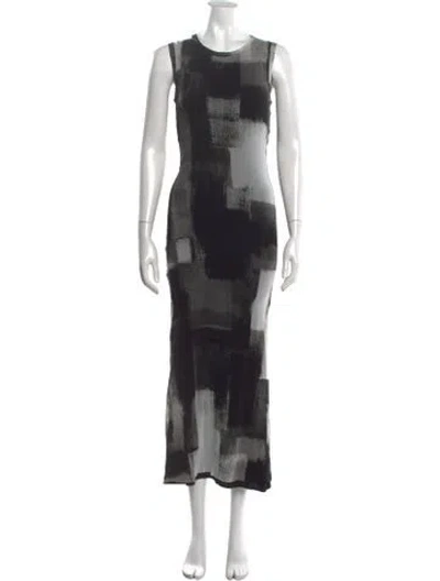 Pre-owned Fuzzi Vintage Long Dress In Black/grey