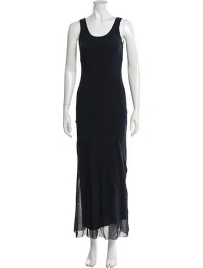 Pre-owned Fuzzi Vintage Long Dress In Blue