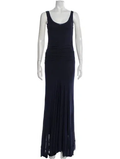 Pre-owned Fuzzi Vintage Long Dress In Blue