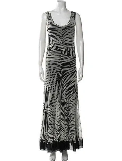 Pre-owned Fuzzi Vintage Long Dress In Grey