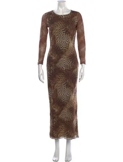Pre-owned Fuzzi Vintage Long Dress In Neutrals