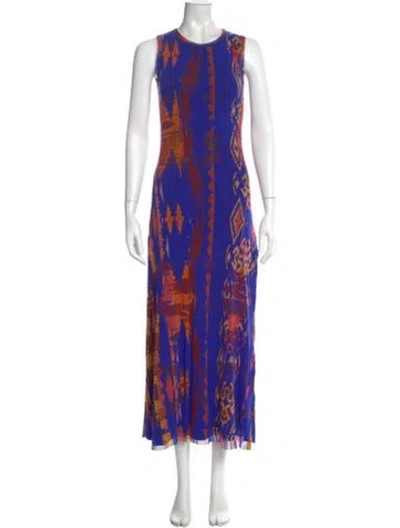 Pre-owned Fuzzi Vintage Long Dress W/ Tags In Blue