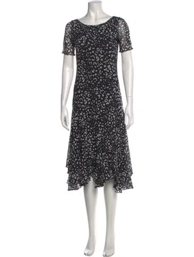 Pre-owned Fuzzi Vintage Midi Length Dress In Black