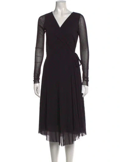 Pre-owned Fuzzi Vintage Midi Length Dress In Black
