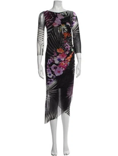 Pre-owned Fuzzi Vintage Midi Length Dress In Black