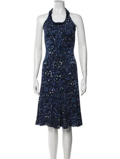 Pre-owned Fuzzi Vintage Midi Length Dress In Blue