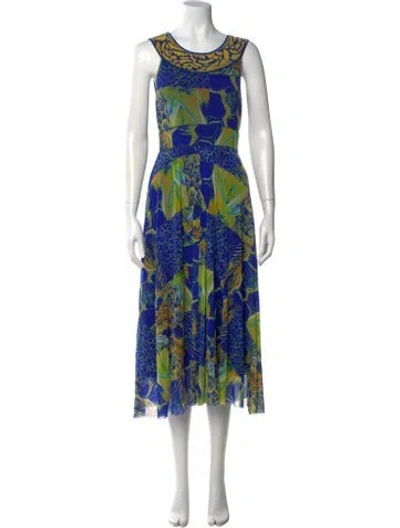 Pre-owned Fuzzi Vintage Midi Length Dress In Multi