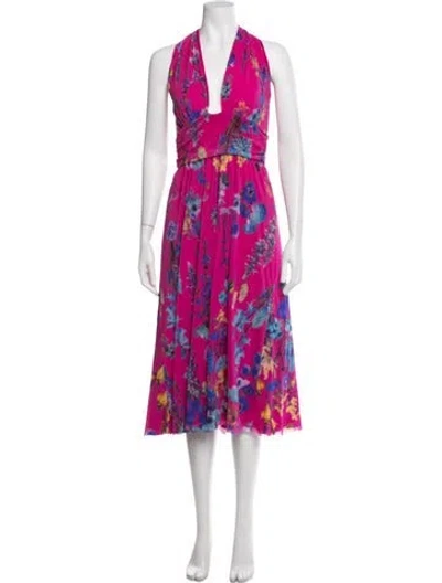 Pre-owned Fuzzi Vintage Midi Length Dress In Pink