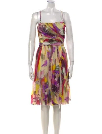Pre-owned Fuzzi Vintage Midi Length Dress In Pink