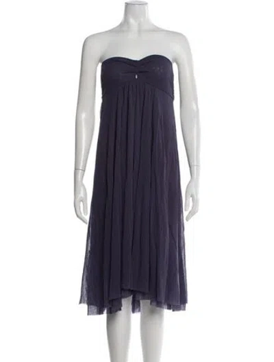 Pre-owned Fuzzi Vintage Midi Length Dress In Purple