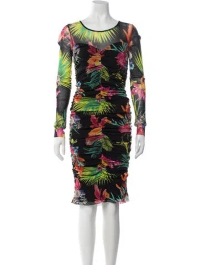 Pre-owned Fuzzi Vintage Mini Dress In Black
