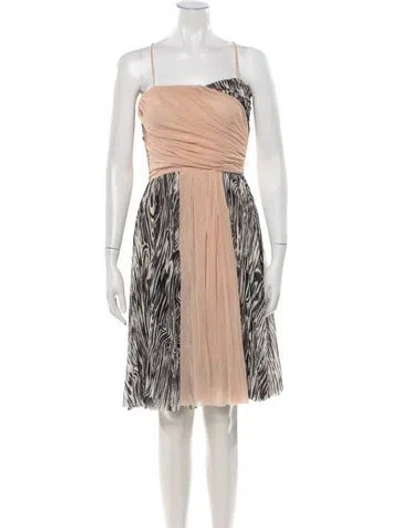 Pre-owned Fuzzi Vintage Mini Dress W/ Tags In Neutrals