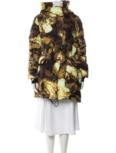 Pre-owned Fuzzi Vintage Printed Coat In Black/neutrals