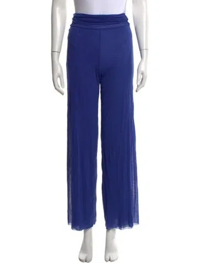 Pre-owned Fuzzi Vintage Wide Leg Pants In Blue