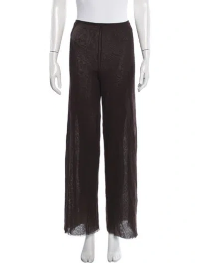 Pre-owned Fuzzi Vintage Wide Leg Pants In Brown