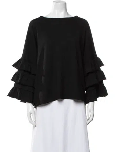 Pre-owned Fuzzi Virgin Wool Crew Neck Sweater In Black