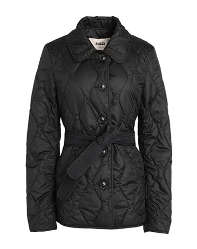 Fuzzi Woman Jacket Black Size 10 Polyester