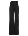 Fuzzi Woman Pants Black Size 10 Virgin Wool, Viscose In Black