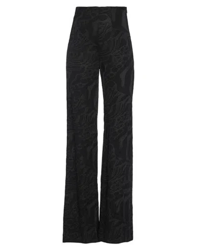 Fuzzi Woman Pants Black Size 10 Virgin Wool, Viscose