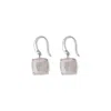 Fv Jewellery Women's Pink / Purple La Stele Rose Quartz Dome Earrings