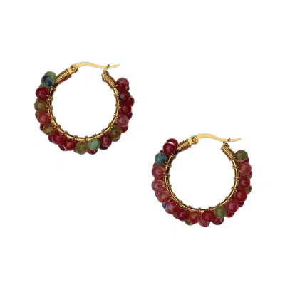 Fv Jewellery Women's Pink / Purple Steel Me Pink Earrings In Multi