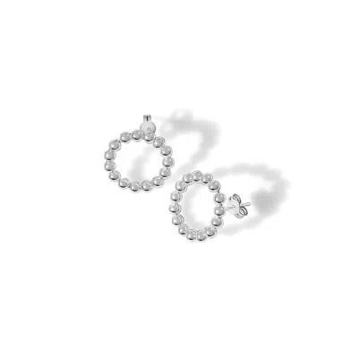 Fv Jewellery Women's Silver Bijoux Ball Earrings
