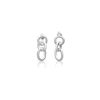 Fv Jewellery Women's Silver Bijoux Triple Link Earrings