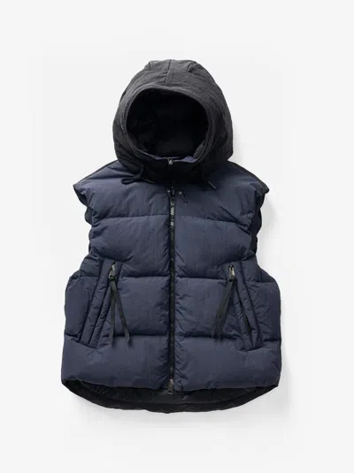 Fw23 M Hooded Down Vest - Navy In Blue