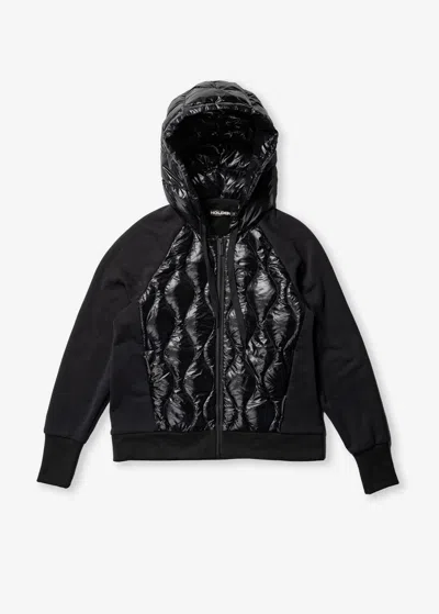 Fw23 W Down Zip Hoodie - Black