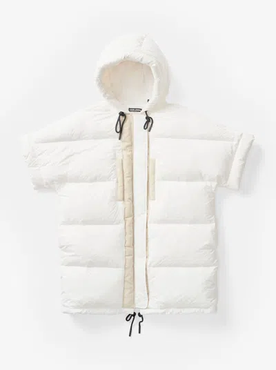 Fw23 W Long Down Vest - Pearl In Beige