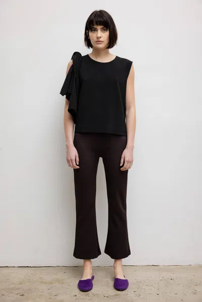 Leset Rio High Waist Flare Pant In Chocolate