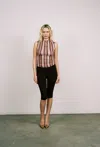 Fw24 Cam Top In Salmon Stripe