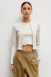 Leset Kelly Long Sleeve Snap Down In Oatmeal